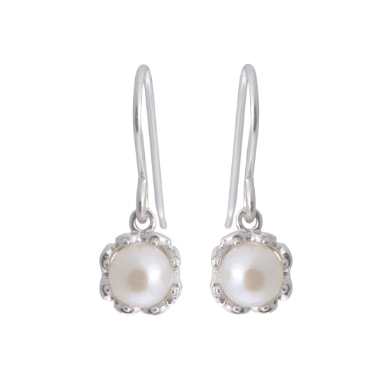 PEARLS IN 4 HEARTS-Ohrringe Silber