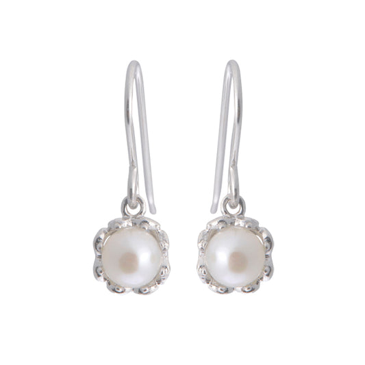 PEARLS IN 4 HEARTS-Ohrringe Silber